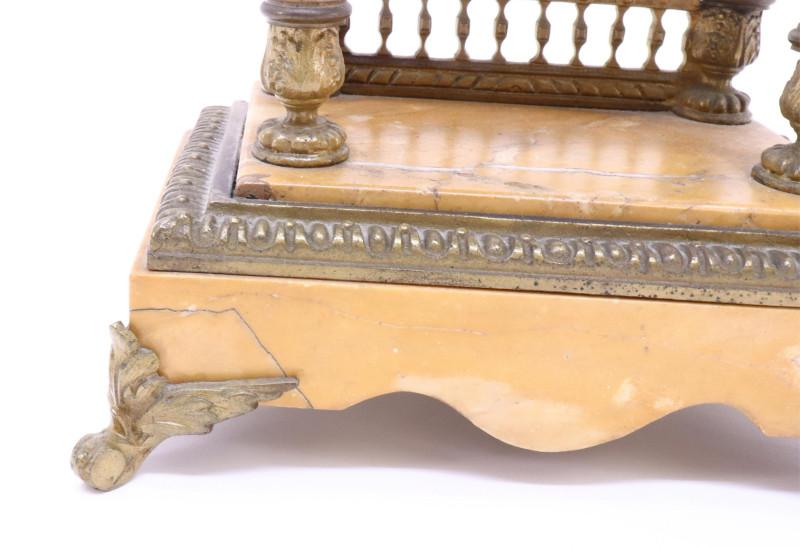 Gilt Bronze Marble Striking Mantle Clock 19th C