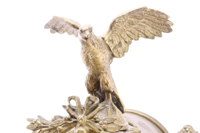 Gilt Bronze Marble Striking Mantle Clock 19th C