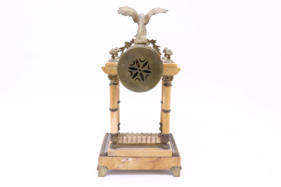 Gilt Bronze Marble Striking Mantle Clock 19th C