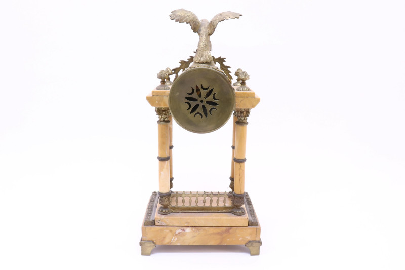 Gilt Bronze Marble Striking Mantle Clock 19th C