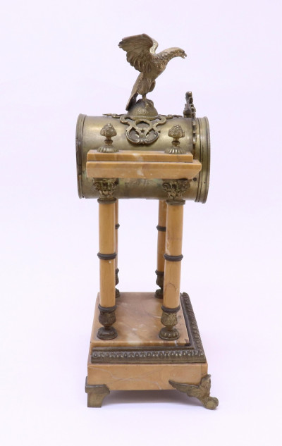 Gilt Bronze Marble Striking Mantle Clock 19th C
