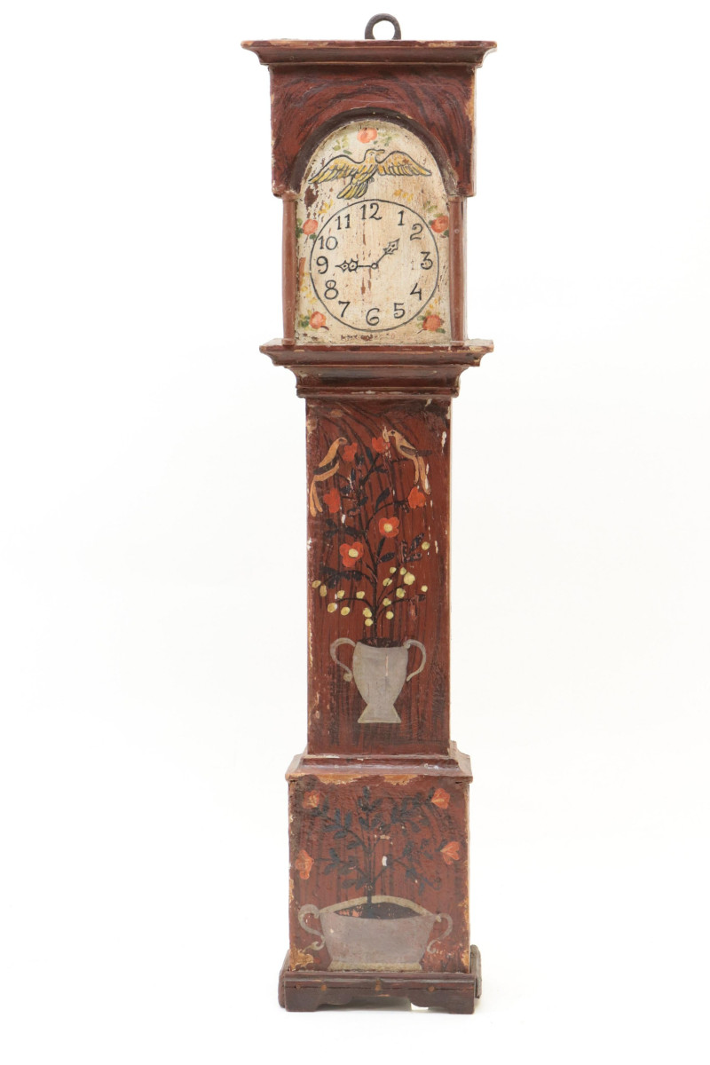 Folk Art Diminutive Tall Case Clock