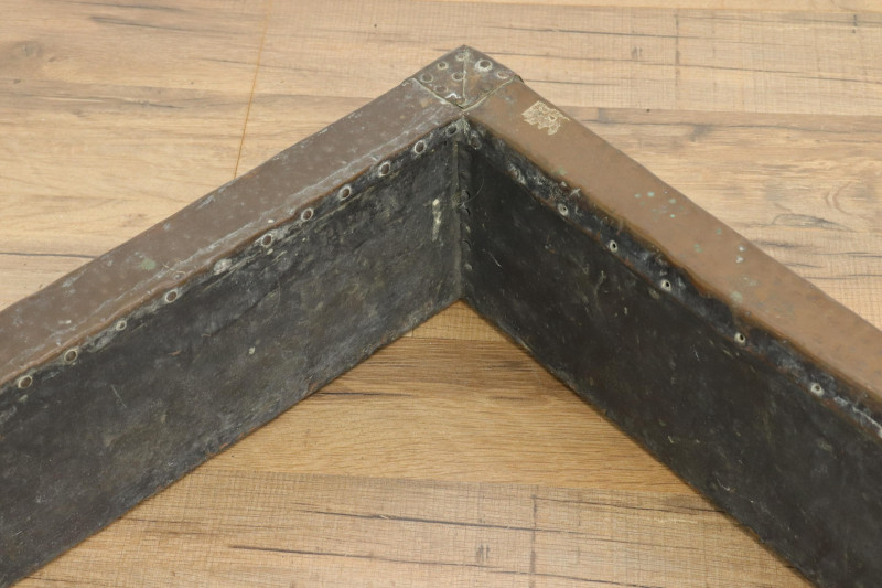 Art Nouveau Hammered Copper Fireplace Fender