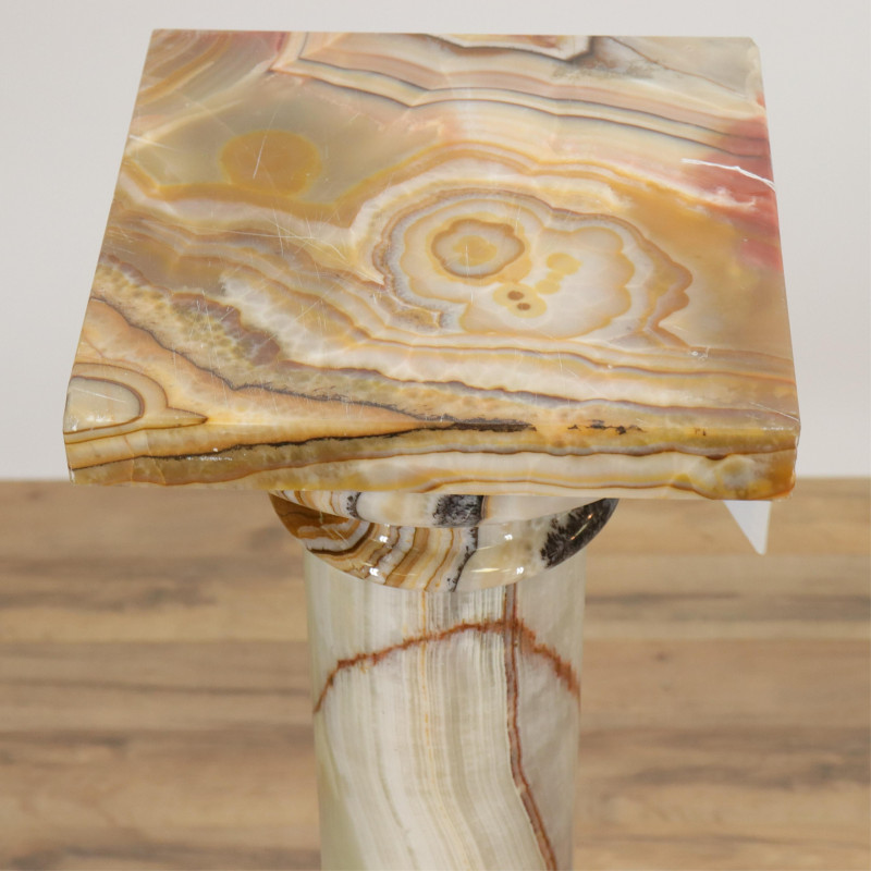 Neo Classic Style Green Onyx Pedestal