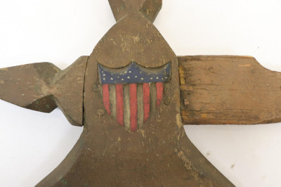 Folk Art Painted Ceremonial Axe &apos;Liberty Law&apos;