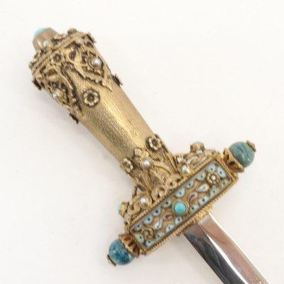 Enameled Bejeweled Dagger