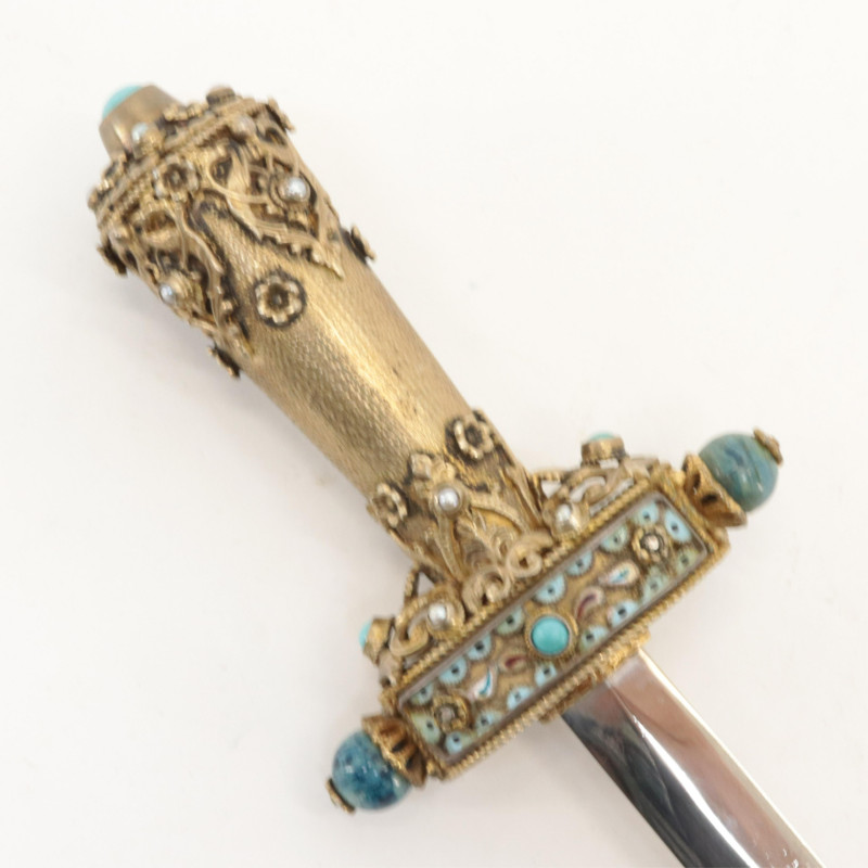 Enameled Bejeweled Dagger