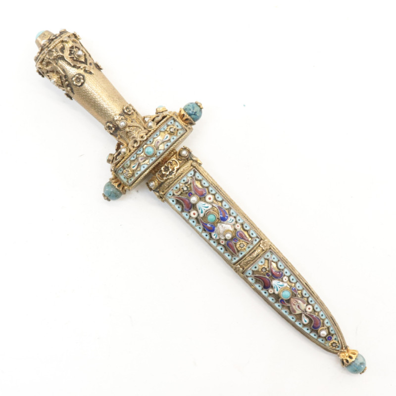 Enameled Bejeweled Dagger