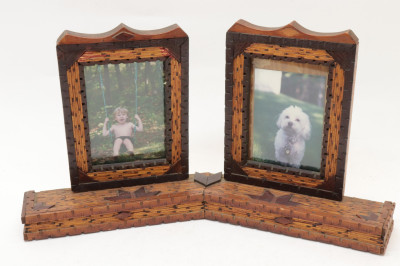 3 Wood Tramp Art Pieces