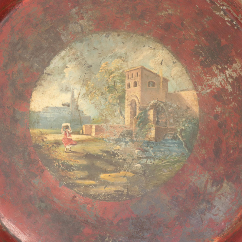 3 French Tole Trays railroad train ships