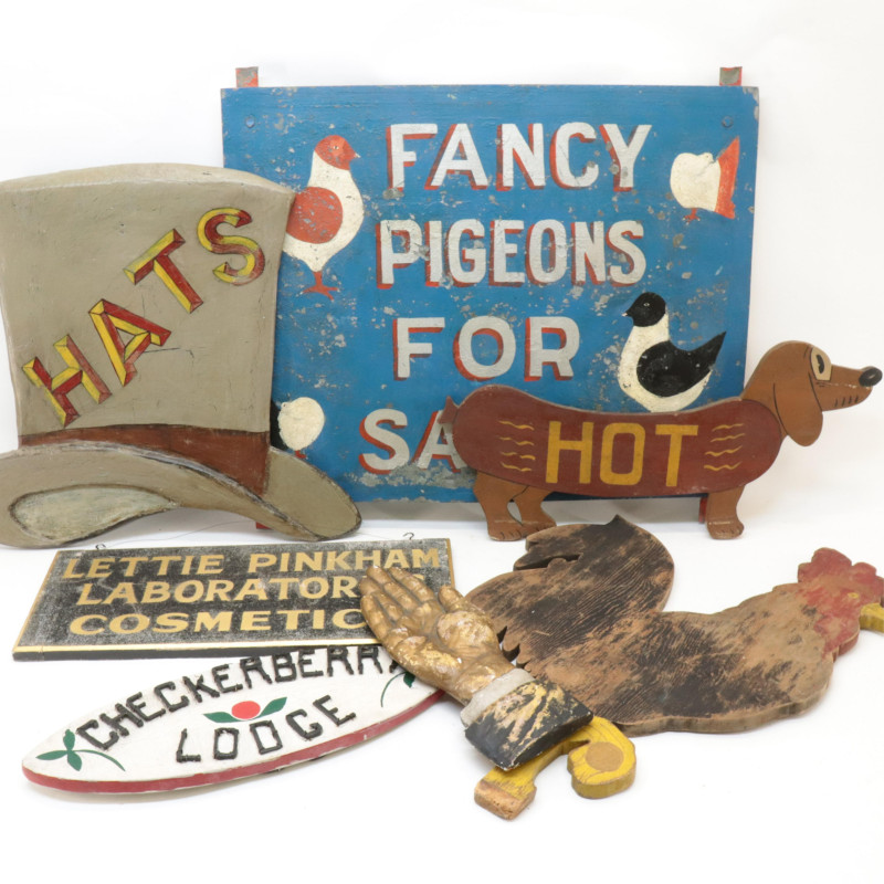 7 Advertising Signs &apos;Fancy Pigeons&apos;