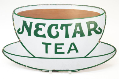 7 Enameled Metal Signs French English German
