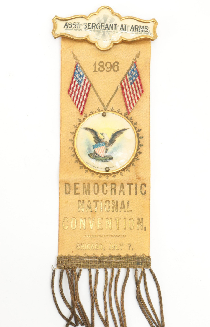 1896 Democratic Convention Badge Ribbon