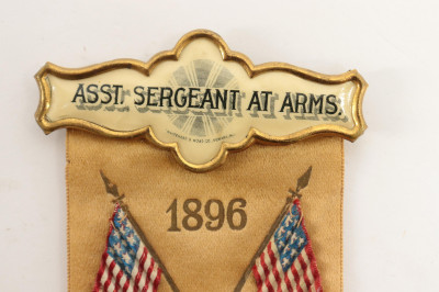 1896 Democratic Convention Badge Ribbon