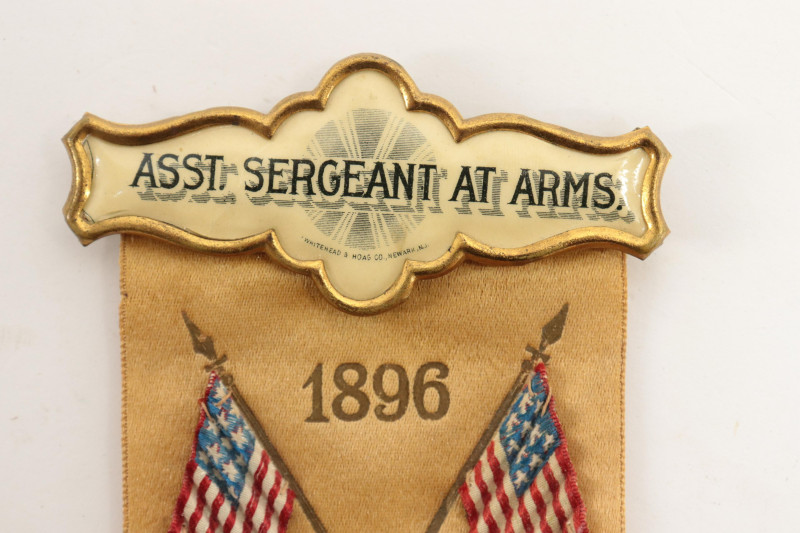 1896 Democratic Convention Badge Ribbon