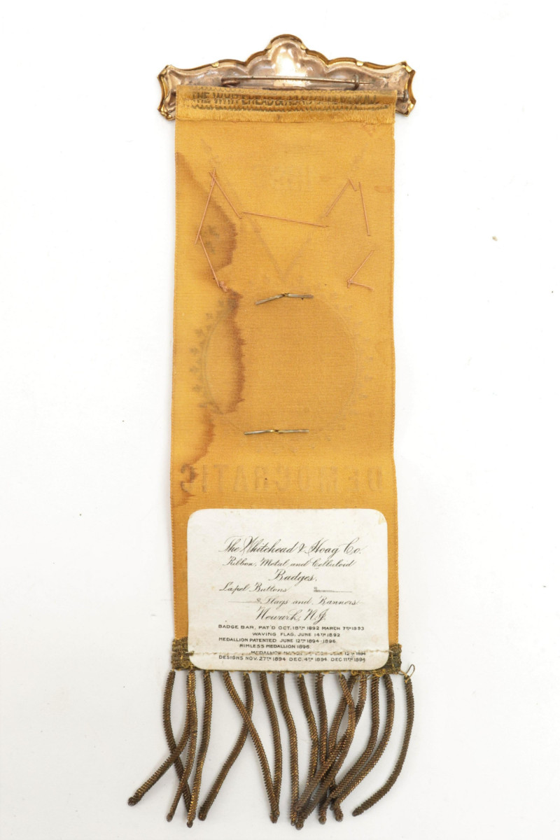 1896 Democratic Convention Badge Ribbon