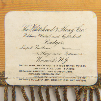 1896 Democratic Convention Badge Ribbon