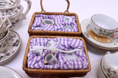 Group of Doll Size Porcelain Tea Wares