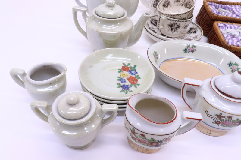 Group of Doll Size Porcelain Tea Wares