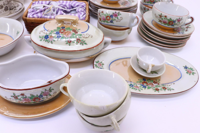 Group of Doll Size Porcelain Tea Wares
