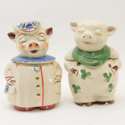 6 Pottery Cookie Jarsincl Roseville