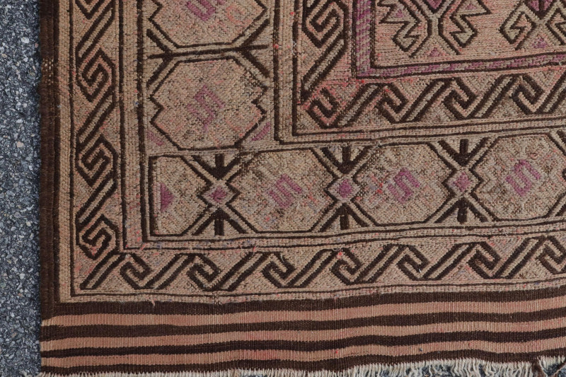 Caucasian Woven Wool Kilim Rug