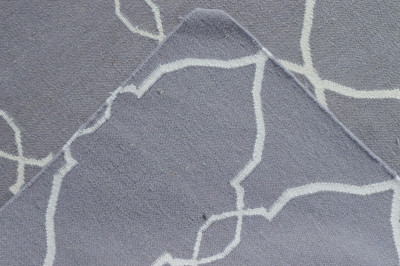 Contemporary Geometric Lattice Wool Rug