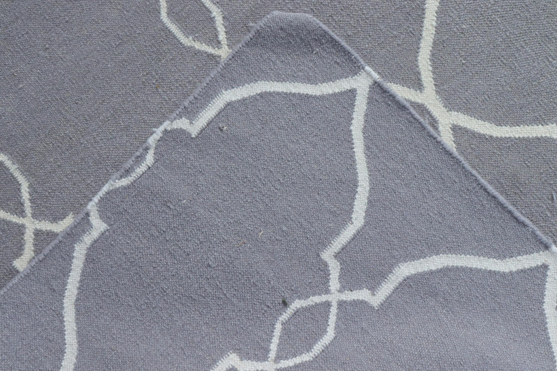 Contemporary Geometric Lattice Wool Rug