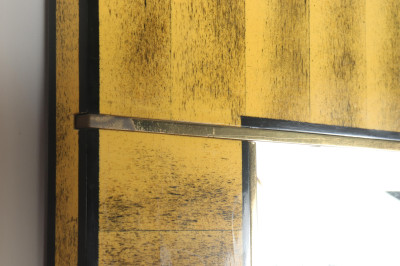 Mid Century Brass Mounted Painted Mirror