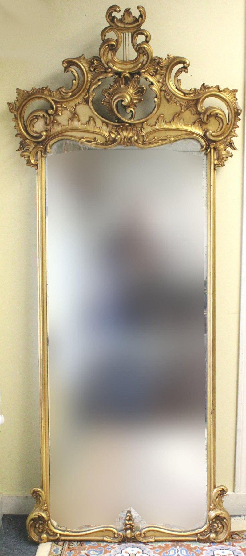 Swedish Rococo Revival Giltwood Mirror