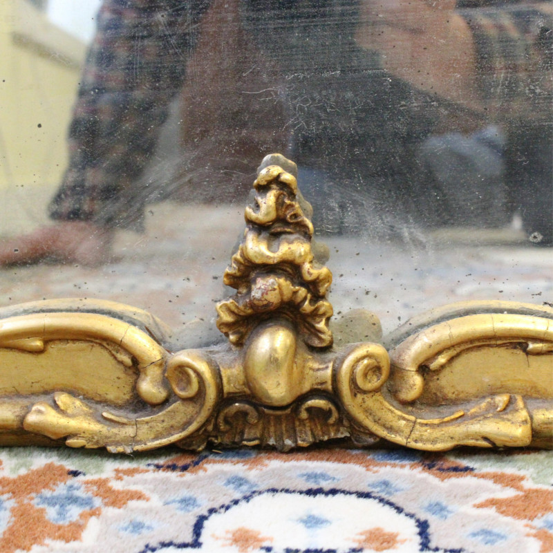 Swedish Rococo Revival Giltwood Mirror
