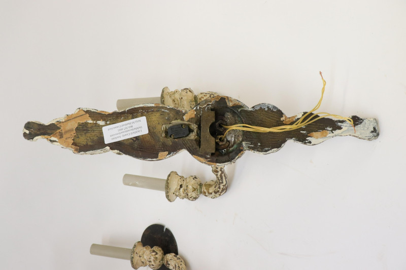 Pair of Neoclassical Metal Clad Wall Sconces