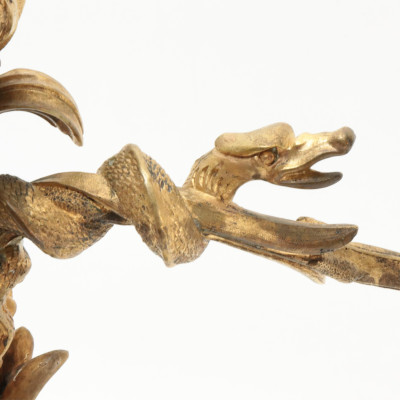 Pair of Rococo Revival Gilt Bronze Candelabra