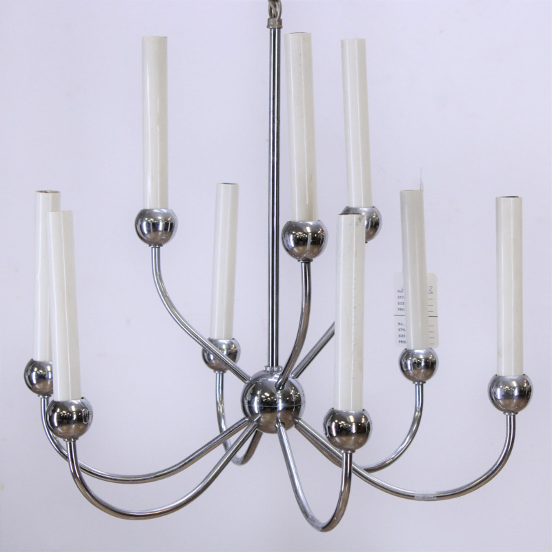 Lightolier 9 Light Mid Century Modern Chandelier