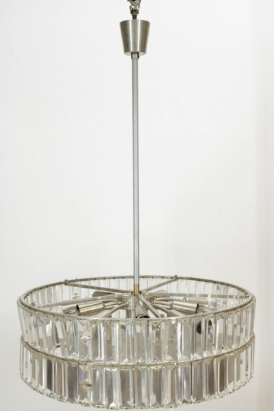 Lobmeyr Glass Chrome Ceiling Fixture