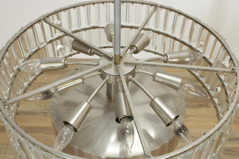 Lobmeyr Glass Chrome Ceiling Fixture