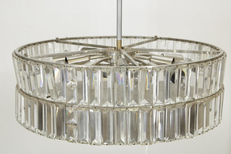 Lobmeyr Glass Chrome Ceiling Fixture