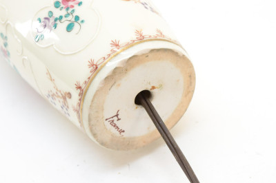 Pr of Samson Porcelain Lamps signed Ganiot