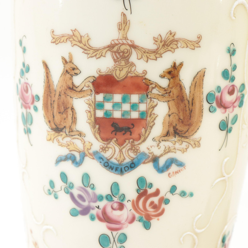 Pr of Samson Porcelain Lamps signed Ganiot