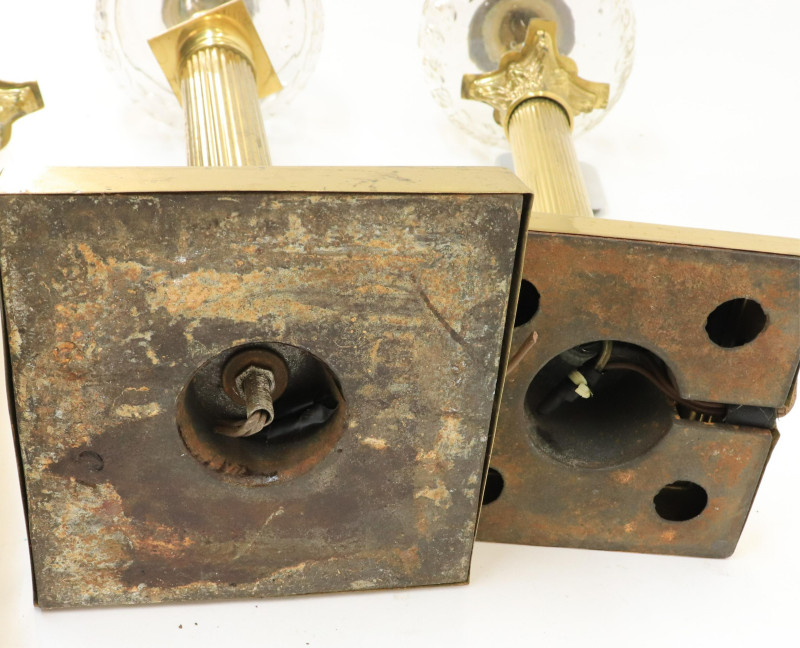 3 Brass Lamps likely English