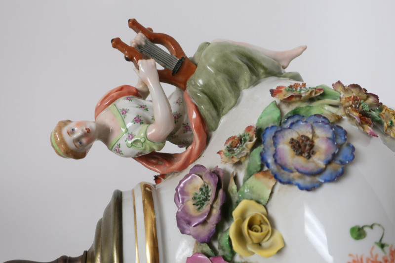 Schierholtz Figural Porcelain Lamp Early 20th C