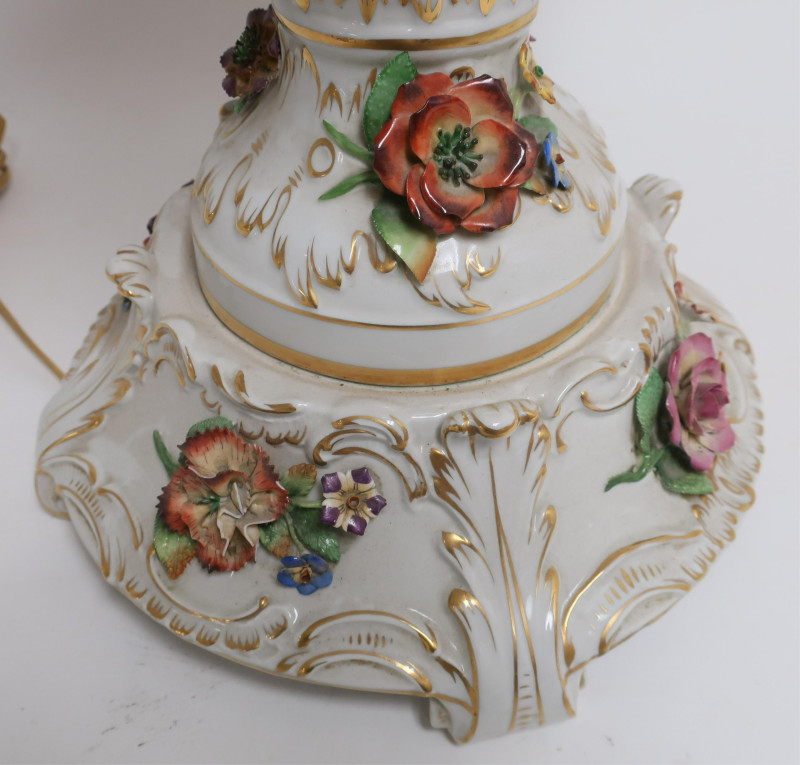 Schierholtz Figural Porcelain Lamp Early 20th C