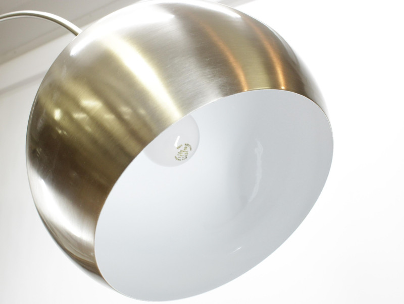 Contemporary Metal Marble Arc Lamp