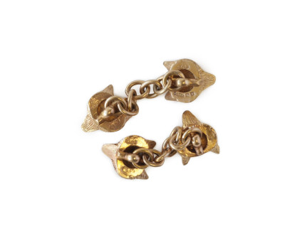 Pair of 9k Fox Head Cufflinks