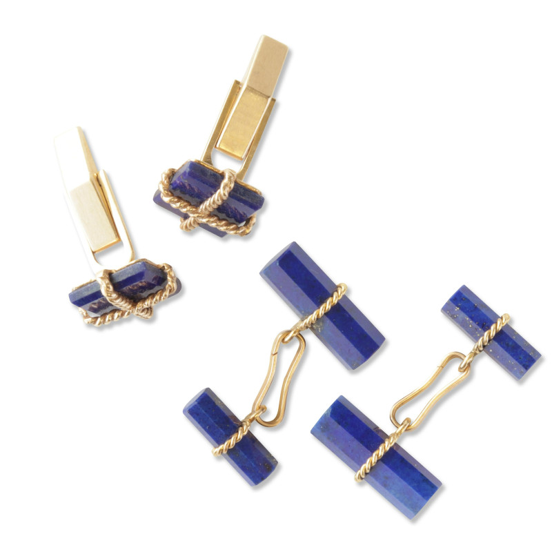 Two Pairs of Lapis Cufflinks
