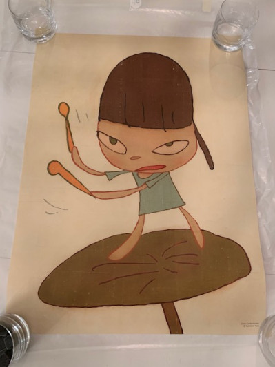 Yoshitomo Nara Marching on a Butterbur leaf