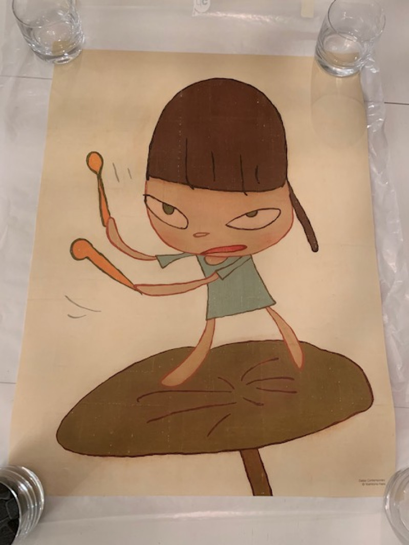 Yoshitomo Nara Marching on a Butterbur leaf