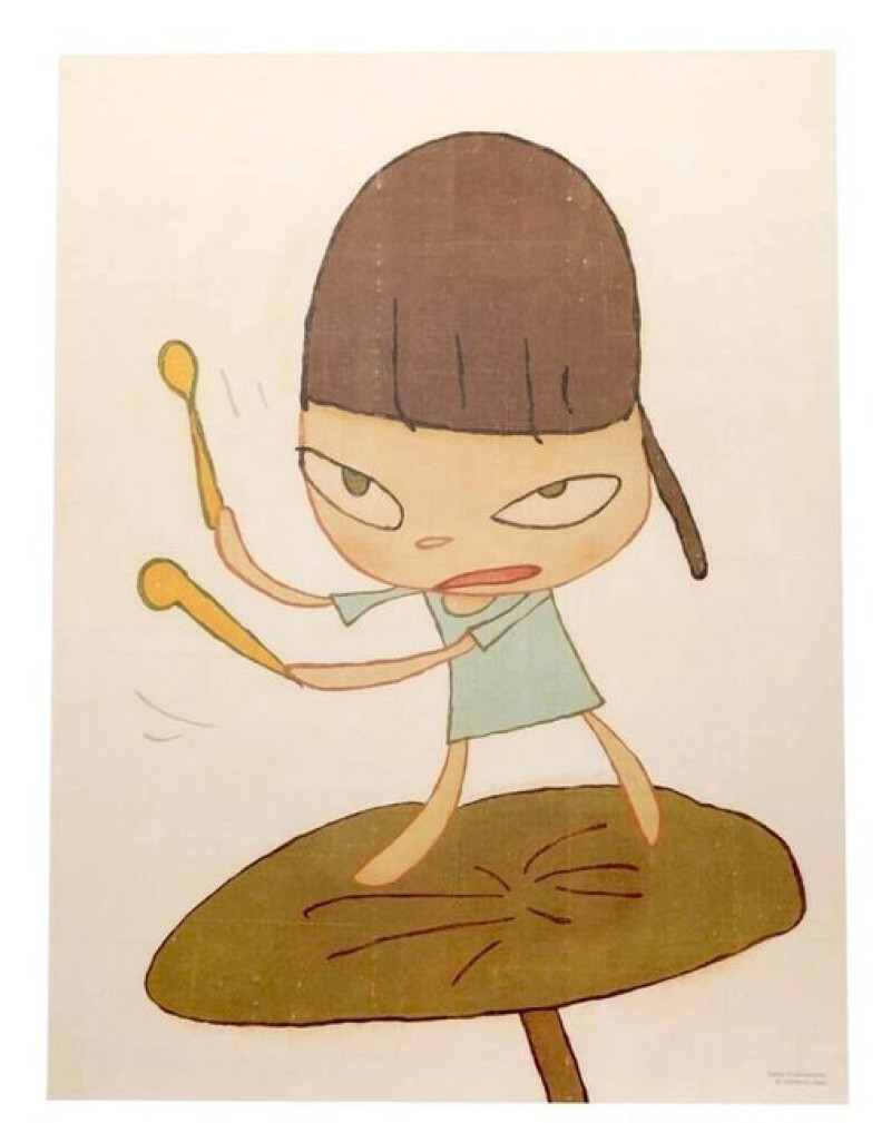Yoshitomo Nara Marching on a Butterbur leaf