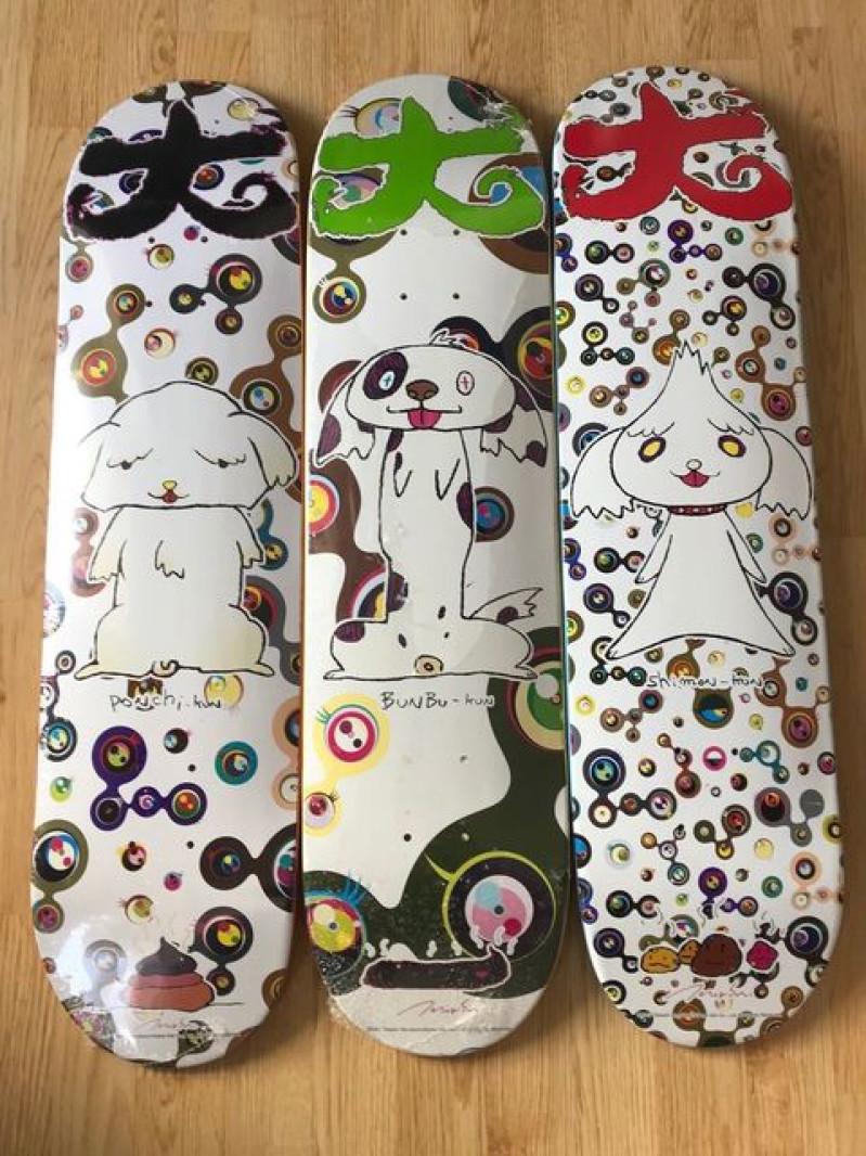 Takashi MurakamiSupreme Triptych Skate Decks