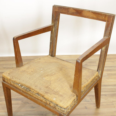 Jean Michel Frank Style Mahogany Armchair 1